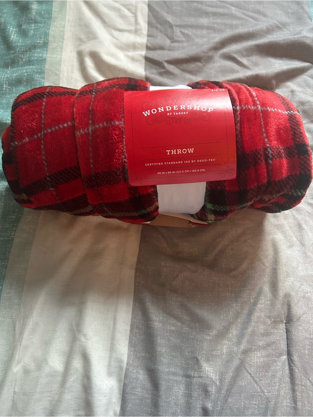 Target Wondershop Red Plaid Throw Blanket